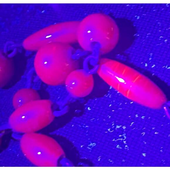 Antique Art Deco 1920s cherry red Czech glass beaded brass pendant necklace - Picture 7 of 8